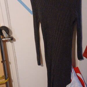 Reiss Cady Gray Knit Dress New No Tags XL Warm Winter Holiday